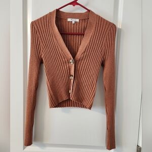 Madewell cropped ribbed Grenville sweater